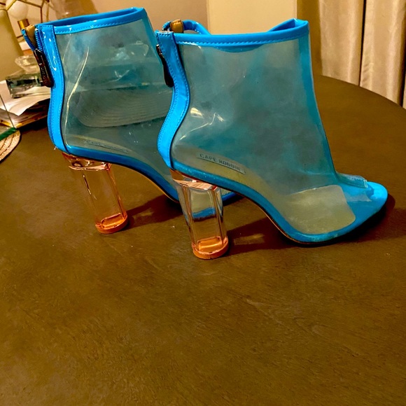 Blue/Pink Transparent Booties - Picture 1 of 5